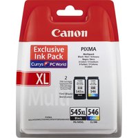 CANON PG-545XL/CL-546 Tri-colour & Black Ink Cartridges - Multipack, Black