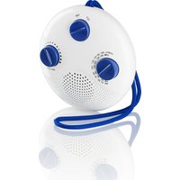 LOGIK LSR16 Portable Analogue Bathroom Radio - White & Blue, White