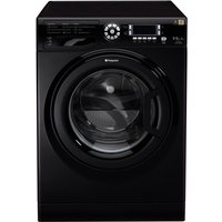 HOTPOINT WDUD9640K Washer Dryer - Black, Black
