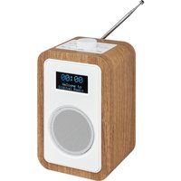 JVC RA-D51 DAB/FM Clock Radio - Wood & White, White