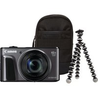 CANON PowerShot SX720 HS Superzoom Compact Camera & Travel Kit - Black, Black