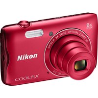 NIKON COOLPIX A300 Compact Camera - Red, Red