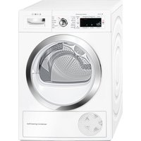 BOSCH Serie 8 WTWH7560GB Heat Pump Smart Tumble Dryer - White, White