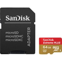SANDISK Extreme Plus Class 10 MicroSD Memory Card - 64 GB