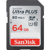 SANDISK Ultra Plus Class 10 SD Memory Card - 64 GB