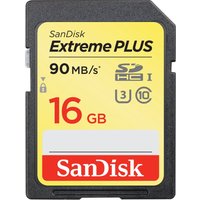SANDISK Extreme Plus Class 10 SD Memory Card - 16 GB