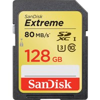 SANDISK Extreme Plus Class 10 SD Memory Card - 128 GB