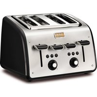 TEFAL Maison TT7708UK 4-Slice Toaster - Stainless Steel & Chalkboard Black, Stainless Steel