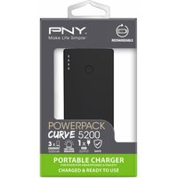 PNY Curve 5200 Portable Power Bank - Black, Black