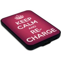 JACK & CABLES Keep Calm And Re-Charge Portable Power Bank - Pink, Pink