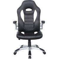ALPHASON Talladega Gaming Chair - Black & White, Black
