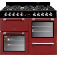 LEISURE Cookmaster 100 CK100F232R 100 Cm Dual Fuel Range Cooker - Red & Chrome, Red