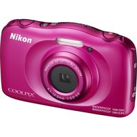 NIKON COOLPIX W100 Tough Compact Camera - Pink, Pink