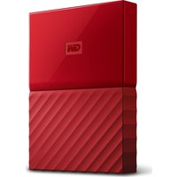 WD My Passport Portable Hard Drive - 2 TB, Red, Red