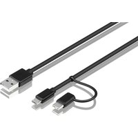 GOJI USB To Micro USB & USB-C Cable