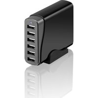 SANDSTROM SMA6BK17 8A 6-ports USB Charger - 1 M