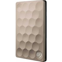 SEAGATE Backup Plus Ultra Slim Portable Hard Drive - 2 TB, Gold, Gold