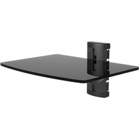 TTAP TTD-1 Single Glass Wall Shelf - Black, Black