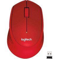 LOGITECH Silent Plus M330 Wireless Optical Mouse - Red, Red