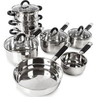 TOWER Essentials T80834 8-piece Pan Set - Stainless Steel, Stainless Steel
