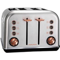 MORPHY RICHARDS Accents 102105 4-Slice Toaster - Brushed Stainless Steel & Rose Gold, Stainless Steel