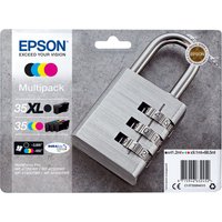 EPSON Padlock 35 Cyan, Magenta, Yellow & Black Ink Cartridges - Multipack, Cyan