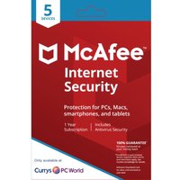 MCAFEE Internet Security - 1 User / 5 Devices For 1 Year