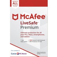MCAFEE LiveSafe Premium - 1 User / Unlimited Devices For 1 Year