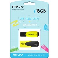 PNY Attache 4 USB 2.0 Memory Stick With Highlighter - 16 GB