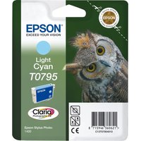 EPSON T0795 Owl Light Cyan Ink Cartridge, Cyan