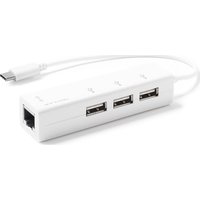 TECHLINK USB Type-C To USB-A 3-Port Hub With Ethernet - 0.15 M