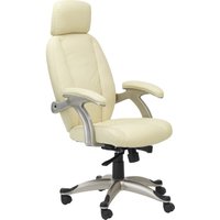 ALPHASON Bentley AOC6355-L-CR Leather Tilting Executive Chair - Cream, Cream