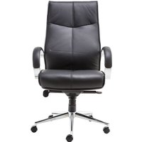 ALPHASON Verona AOC1019BLK Leather Tilting Executive Chair - Black, Black