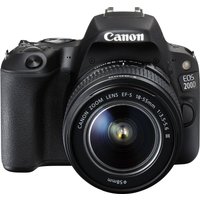 CANON EOS 200D DSLR Camera With EF-S 18-55 Mm F/4-5.6 DC Lens - Black, Black