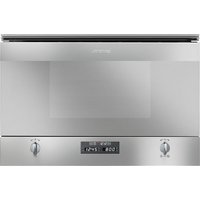 SMEG Cucina MP422X Built-in Compact Microwave With Grill - Stainless Steel, Stainless Steel