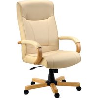 TEKNIK 85 Series 8513 Bonded-leather Reclining Executive Chair - Knightsbridge Cream, Cream