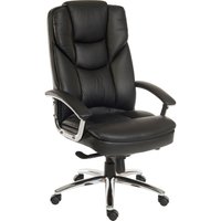TEKNIK Skyline 9413086 Leather Tilting Executive Chair - Black, Black