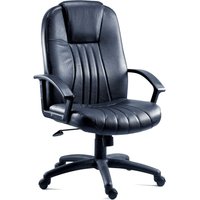 TEKNIK City 8099 Leather Faced Reclining Executive Chair - Black, Black
