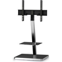 SONOROUS PL2710-BLK-SLV 600 Mm TV Stand With Bracket - Black & Silver, Black
