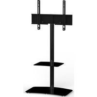 SONOROUS Tall Contemporary PL2810-BLK 650 Mm TV Stand With Bracket - Black, Black