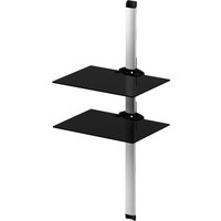 SONOROUS PL2620 Twin Shelf Support System - Black & Silver, Black
