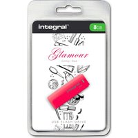INTEGRAL Glamour USB 2.0 Memory Stick - 8 GB, Red, Red