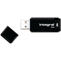 INTEGRAL USB 2.0 Memory Stick - 8 GB, Black, Black