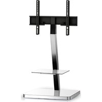 SONOROUS PL2710-WHT-SLV 600 Mm TV Stand With Bracket - White & Silver, White