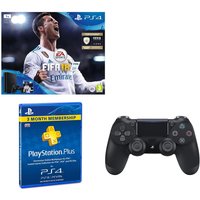 SONY PlayStation 4 Slim, FIFA 18, Controller & 3 Month PlayStation Plus Bundle