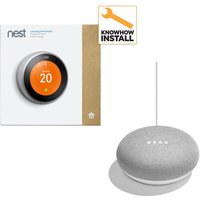 NEST Learning Thermostat And Installation & Home Mini Bundle