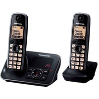 PANASONIC KX-TG6622EB Cordless Phone With Answering Machine - Twin Handsets