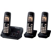 PANASONIC KX-TG6623EB Cordless Phone With Answering Machine - Triple Handsets