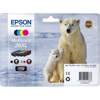 EPSON Polar Bear T2636 XL Cyan, Magenta, Yellow & Black Ink Cartridge - Multipack, Cyan