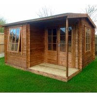 12X13 Ringwood 28mm Tongue & Groove Timber Log Cabin With Assembly Service
